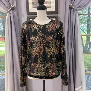 Vintage Silver Threads Metallic Blouse